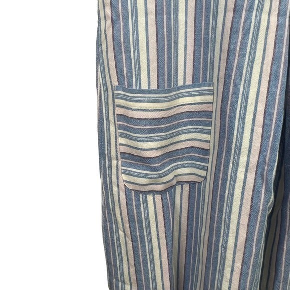Ella Simone Womens Multicolor Striped Linen Blend Sleeveless Shift Dress Small - Picture 3 of 6